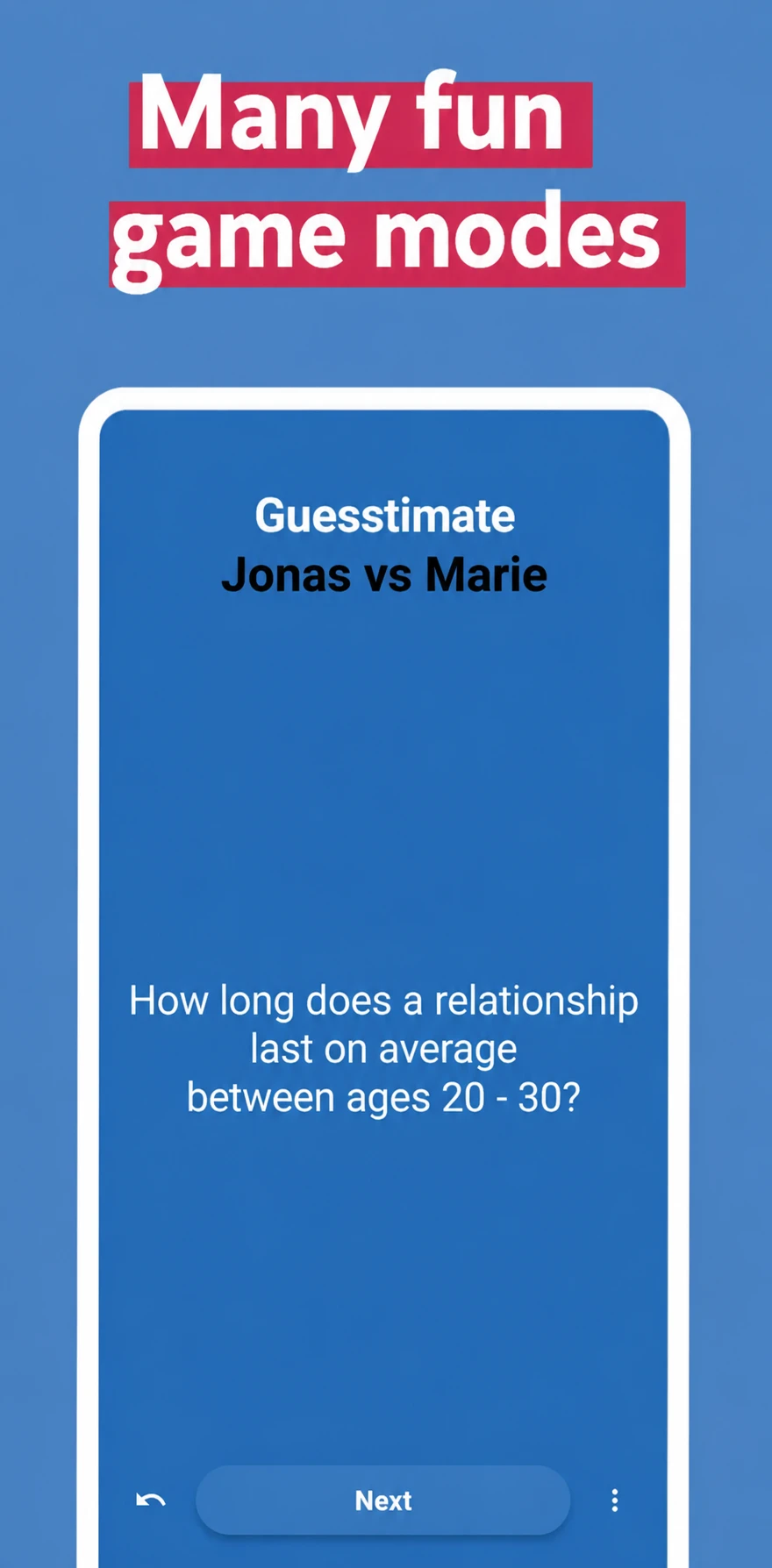 Screenshot from the Party Knights drinking game app